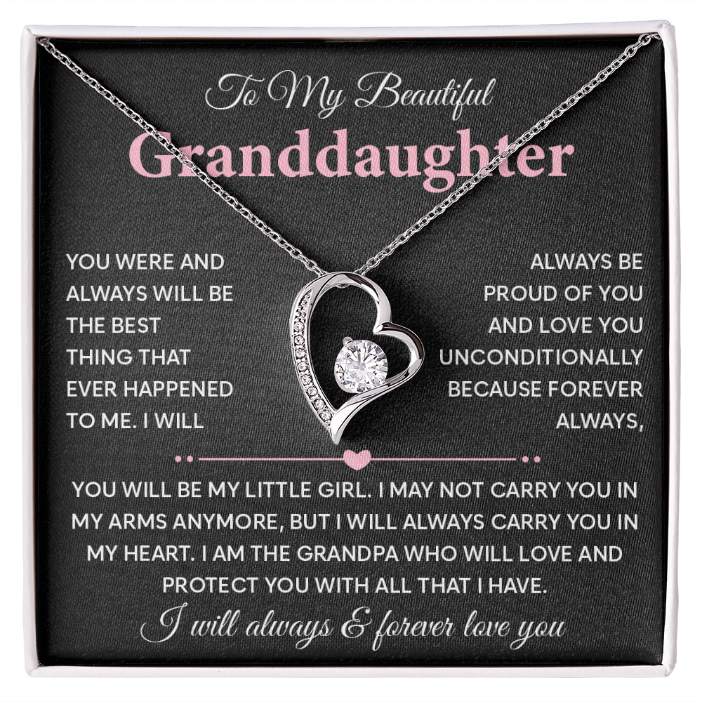 Gift for Granddaughter - I Will Always & Forever Love You - Necklace