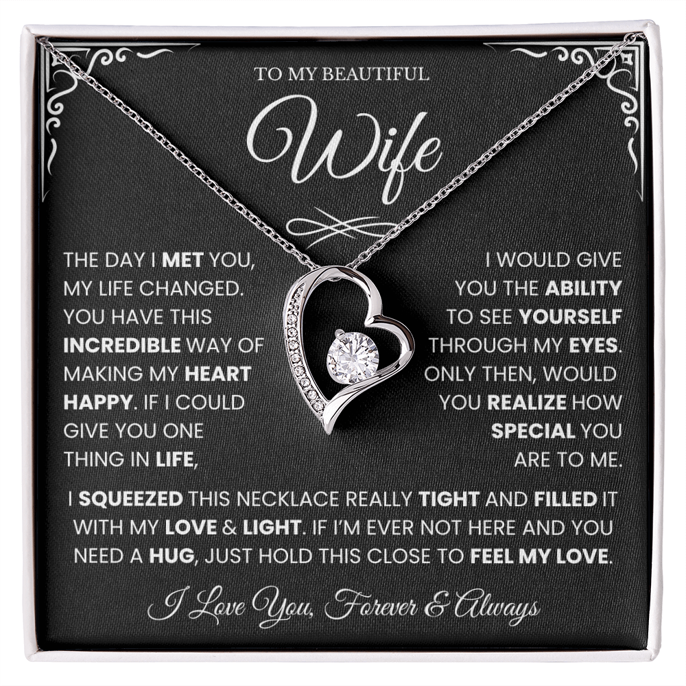 Valentine Gifts for Wife From Husband, I Love You Always and Forever Necklace