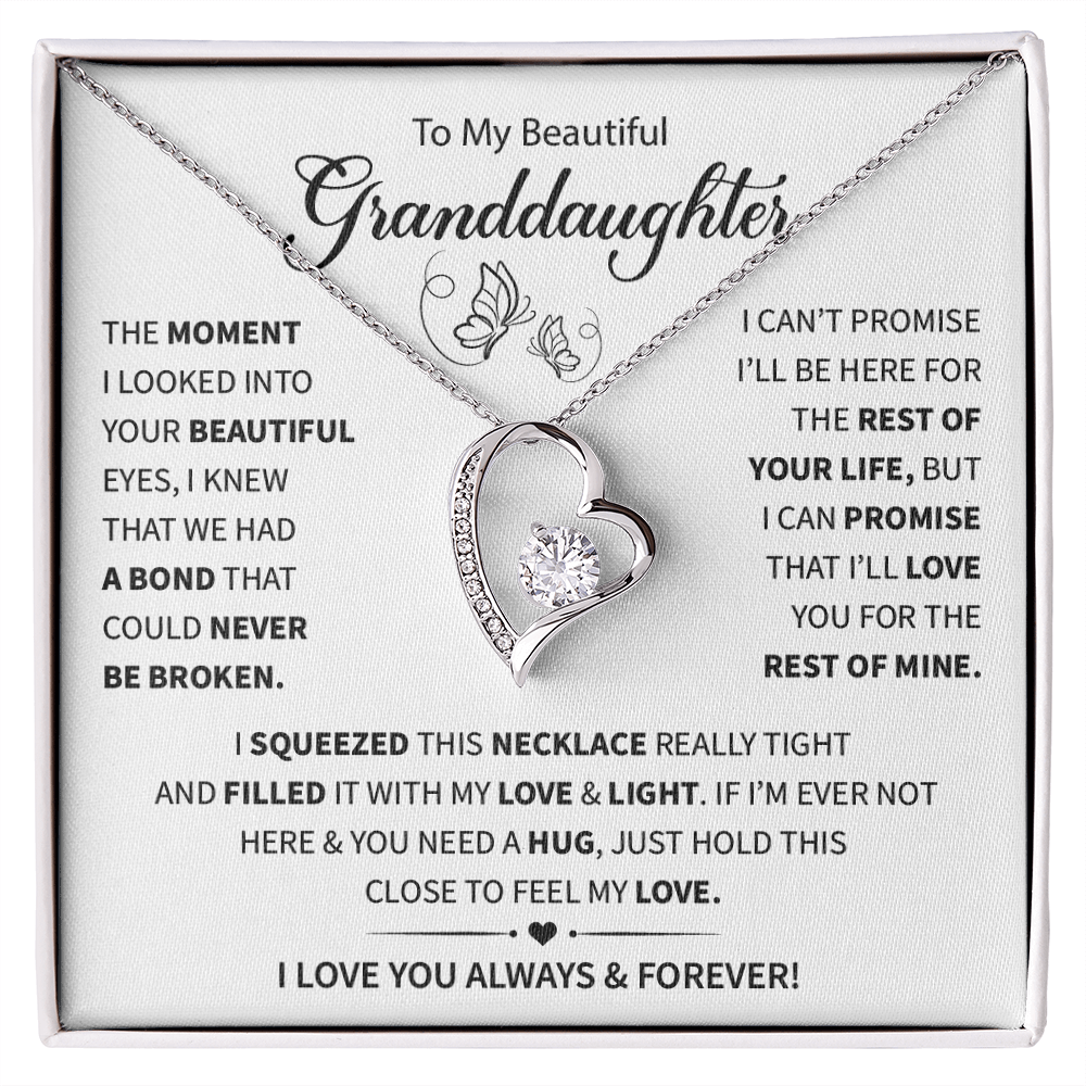 Forever Love Knot Necklace Gift For My Beautiful Granddaughter