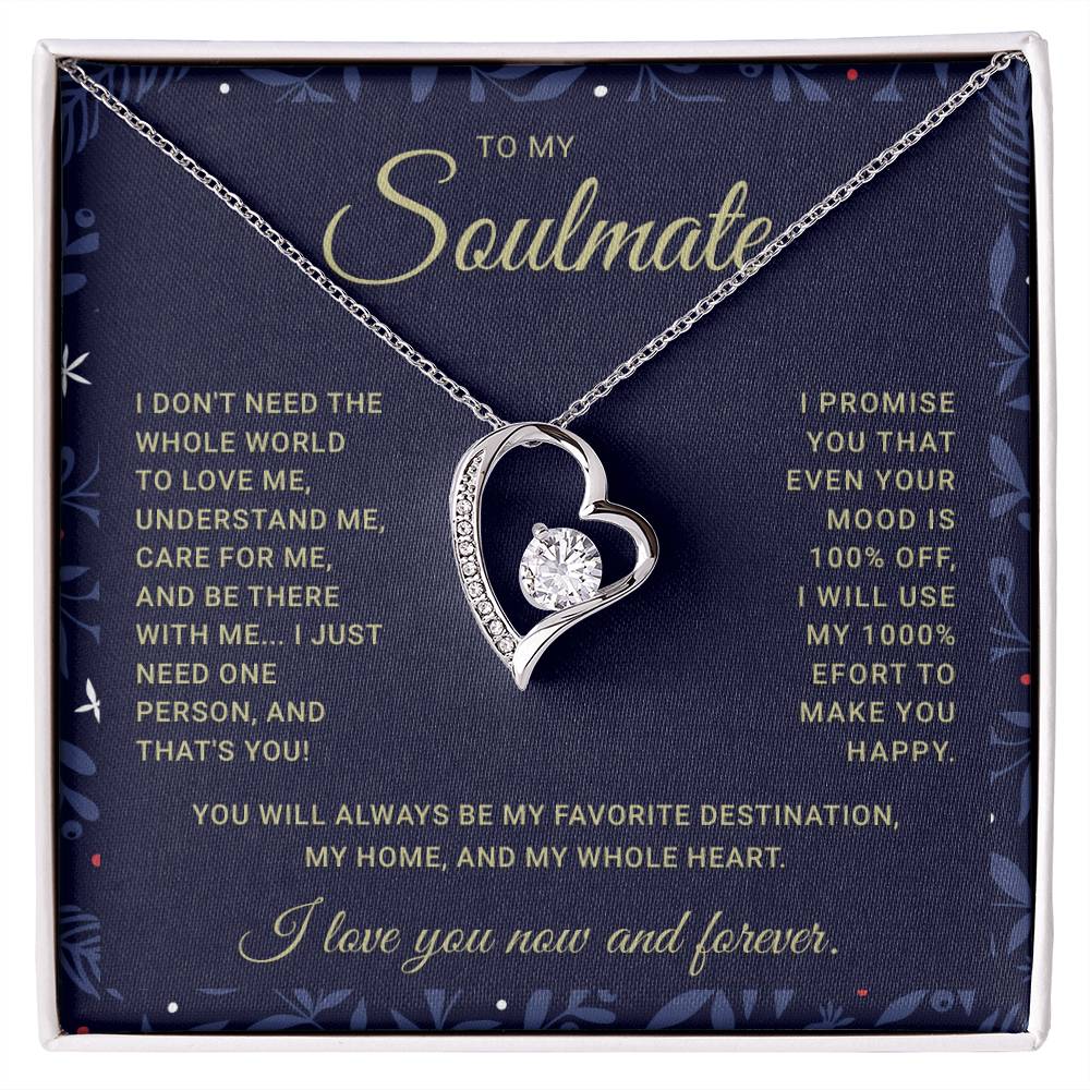 Forever Love Necklace for My Soulmate - A Distinctive Gift for Your Wife or Girlfriend - Ideal for Valentine's Day, Anniversaries, and Birthday