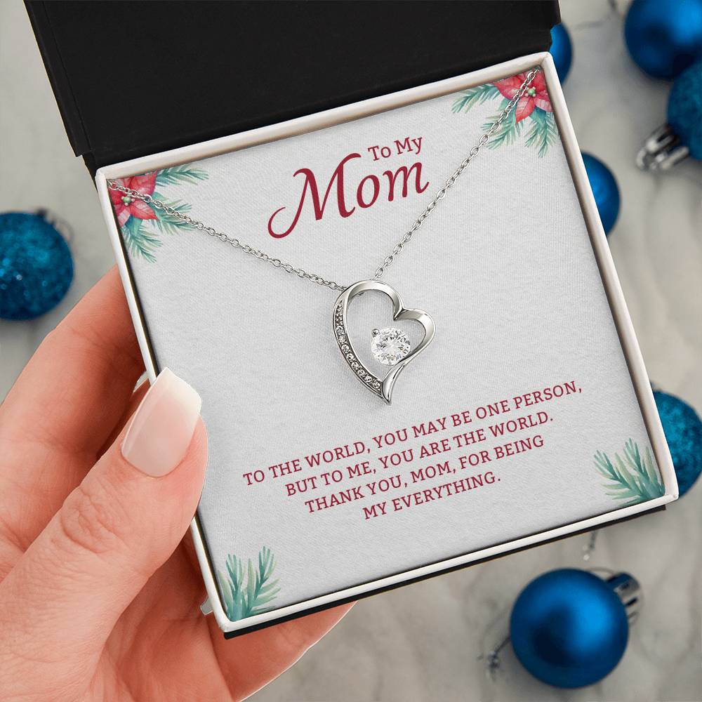 Mother Necklace Gifts for Mom from Daughter or Son Stainless Steel Necklace for Women Christmas Holiday Jewelry With Message Card and Gift Card