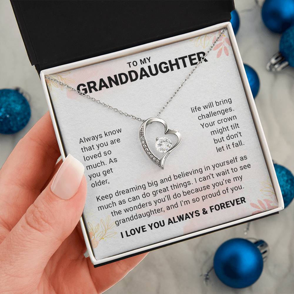 To My Granddaughter From Grandpa, Granddaughter Necklace Gift from Grandfather, Birthday, granddaughter wedding, granddaughter jewelry