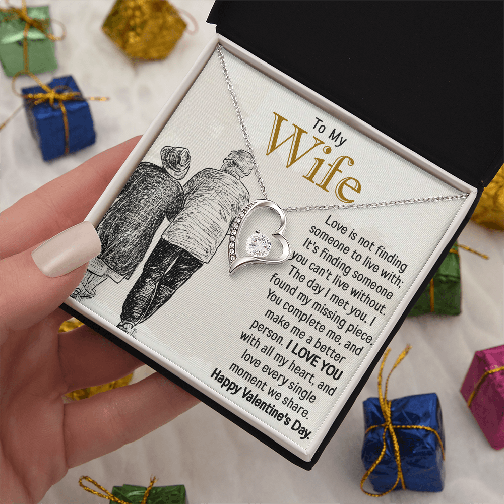 To My Wife – Forever Love Necklace, Romantic Valentine's Day Gift, Symbol of Love and Devotion