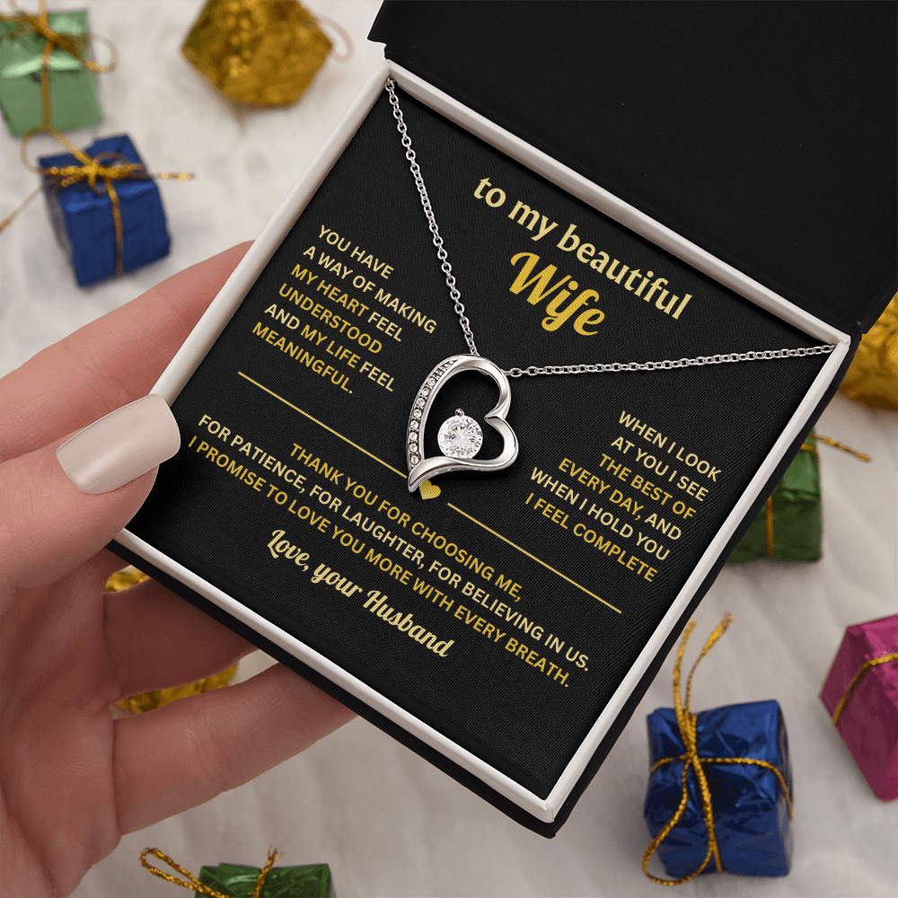To My Wife - Falling in Love With You Was Beyond My Control - Necklace