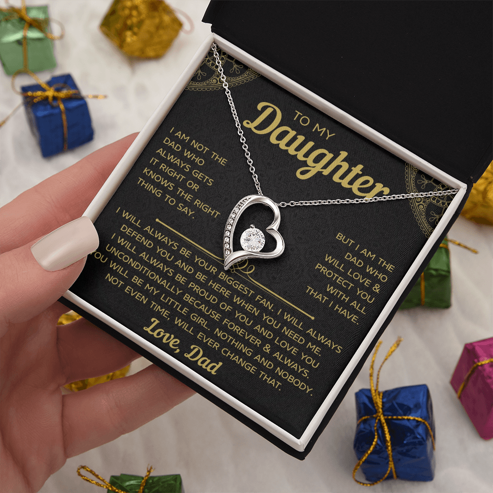 To My Daughter- Forever Love Necklace, Forever & Always Love Dad