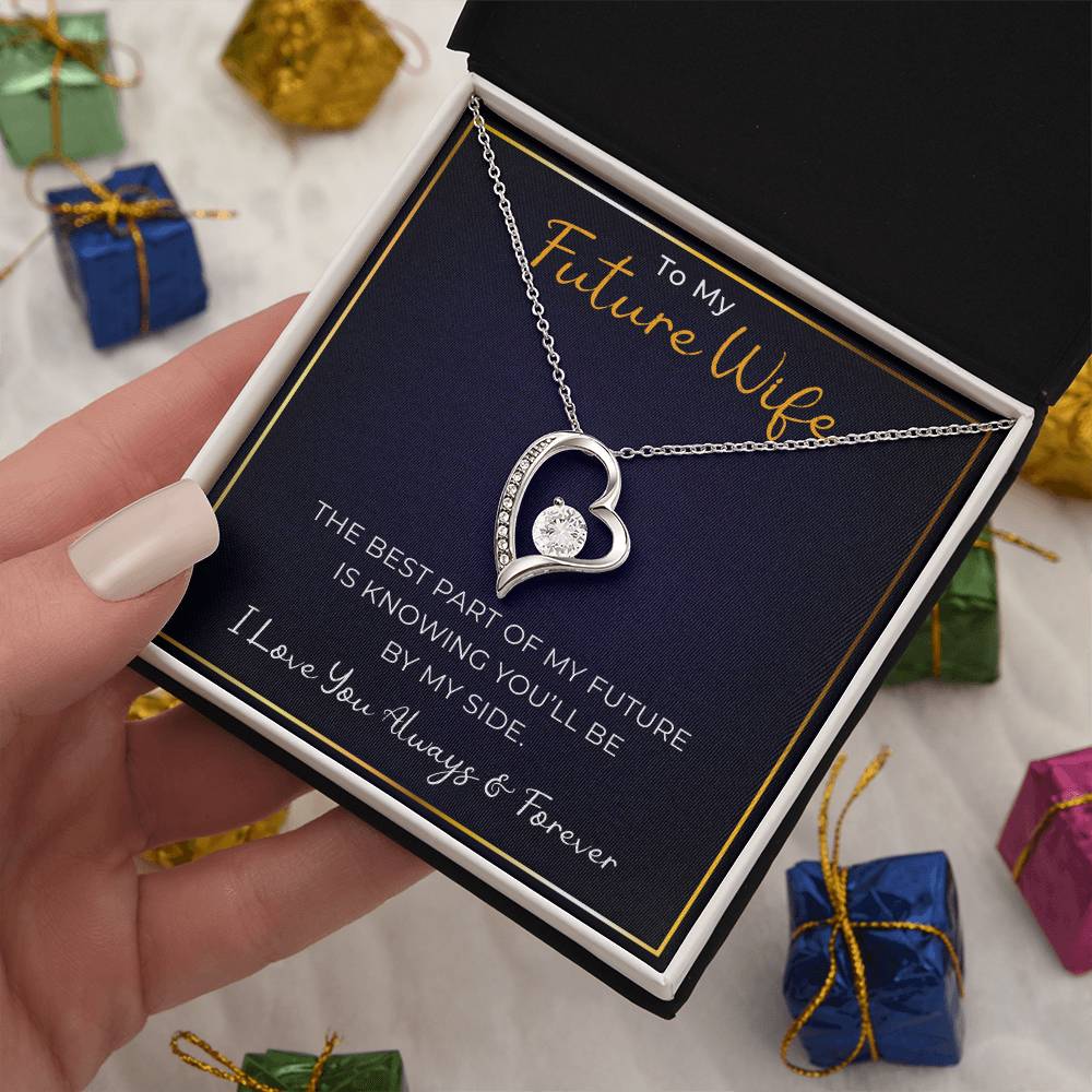 The Best Part of My Future Necklace for Future Wife with Heartfelt Message – A Gift of Love and Commitment for Valentine's, Anniversary, or Birthday