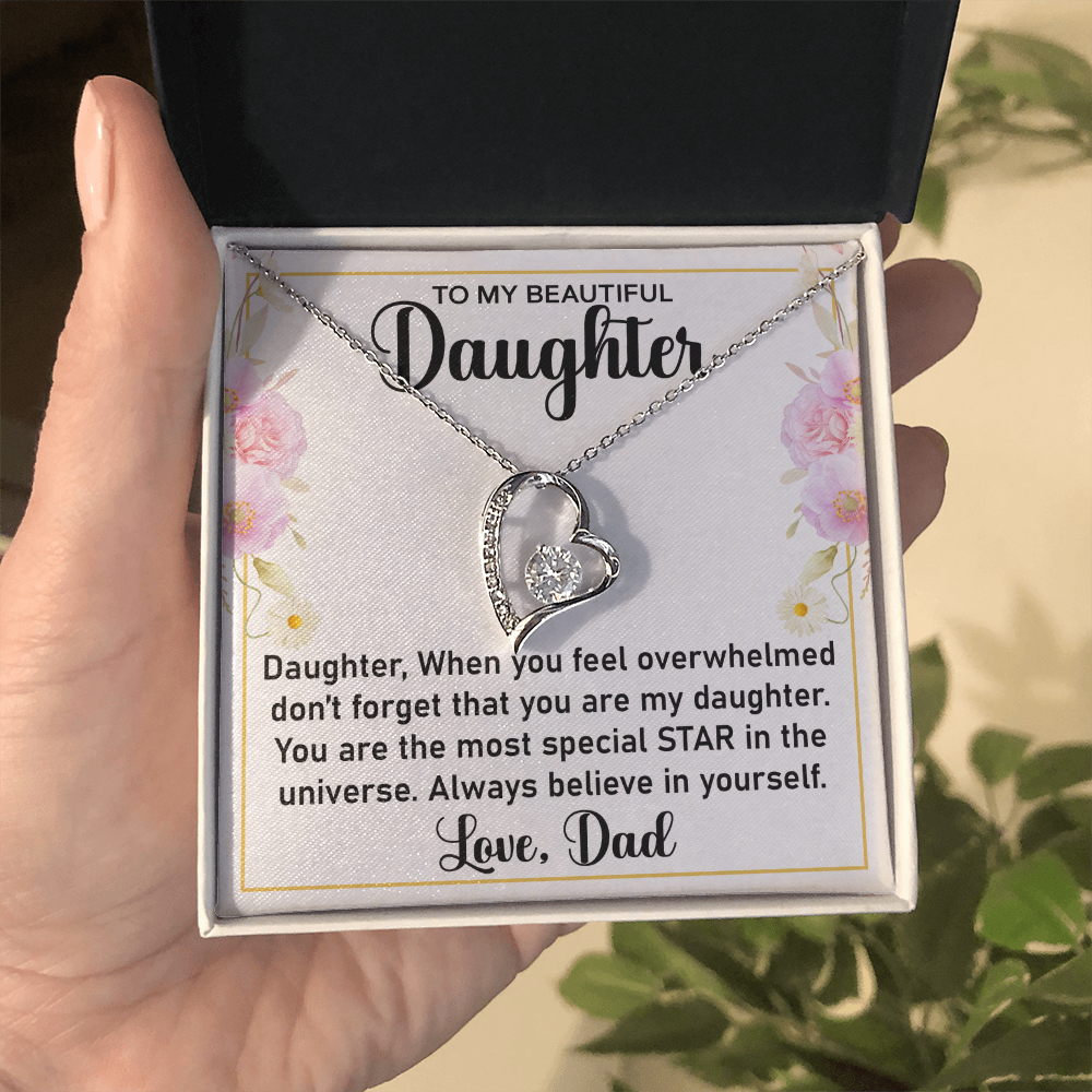 Forever Love Necklace – Timeless Jewelry for Daughter, A Heartfelt Gift from Mom