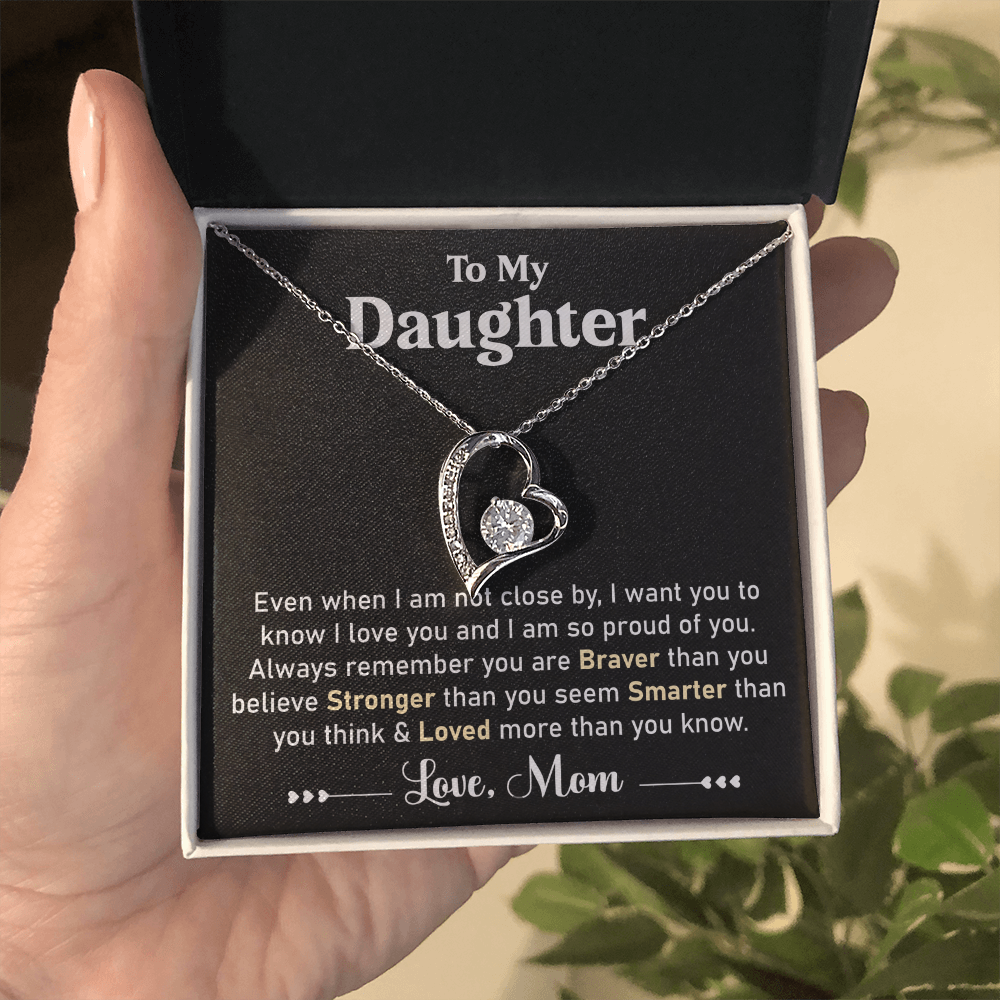 To My Beautiful Daughter Necklace – Forever Love Necklace, A Cherished Gift from Mom