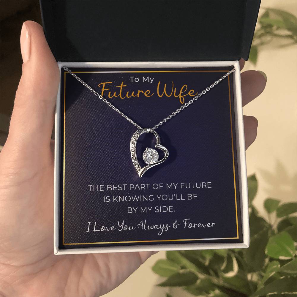 The Best Part of My Future Necklace for Future Wife with Heartfelt Message – A Gift of Love and Commitment for Valentine's, Anniversary, or Birthday