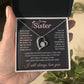 Sister Necklace With Message Card Gift From Brother & Sister