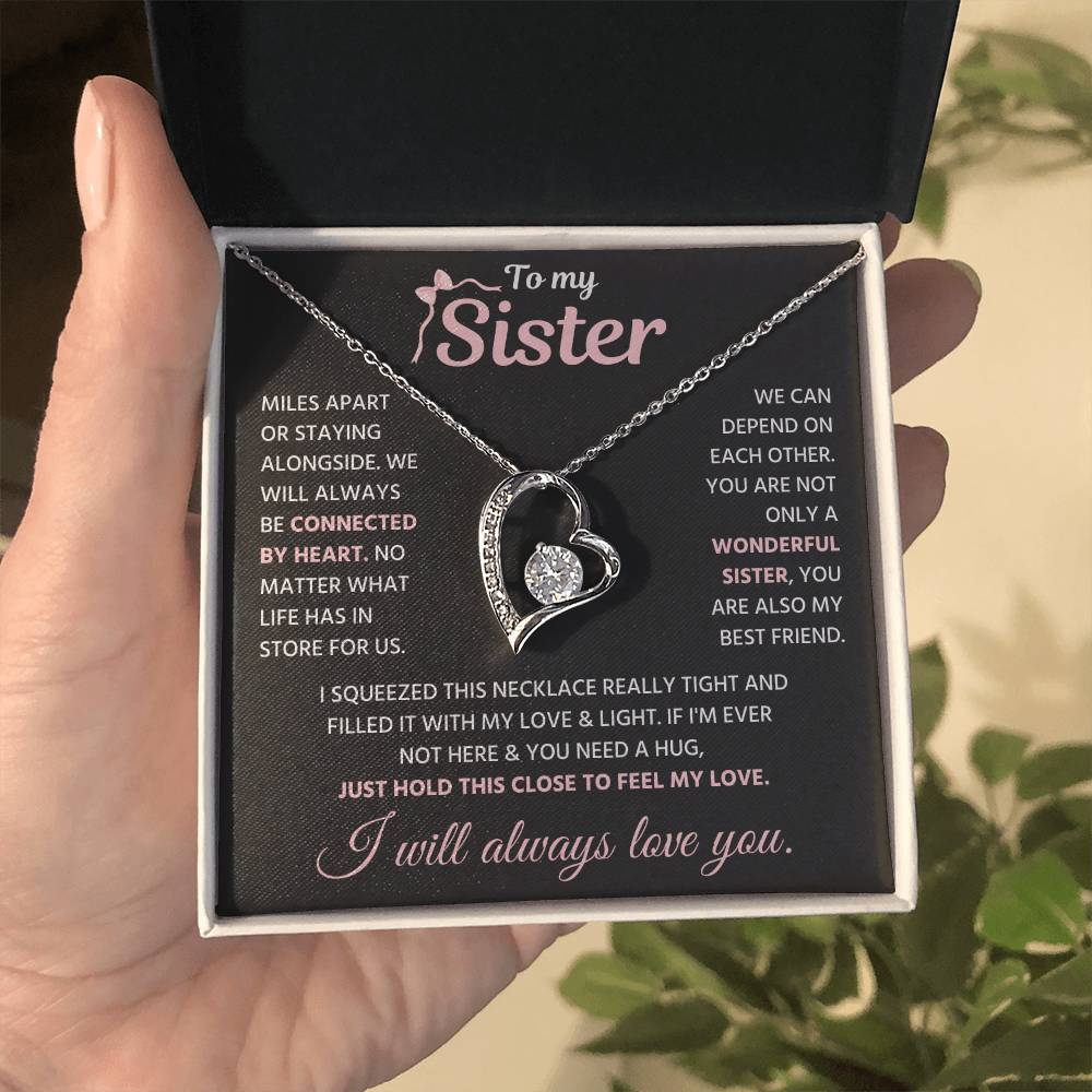 Sister Necklace With Message Card Gift From Brother & Sister