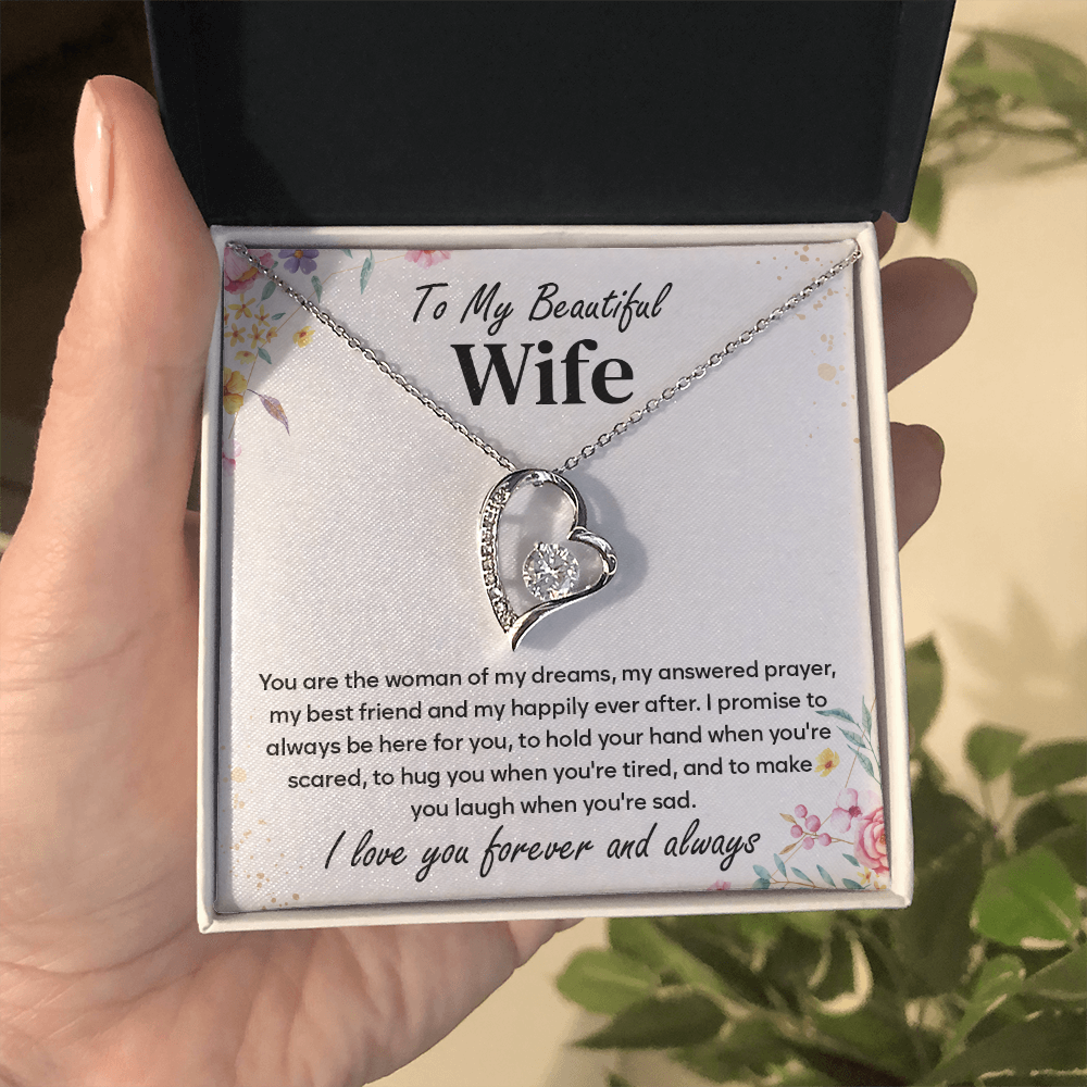 To My Beloved Wife – Thank You for Being My Wife - Forever Love Necklace