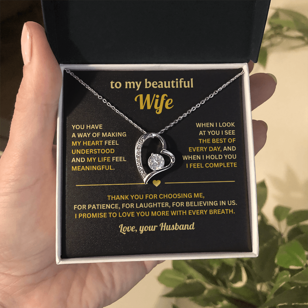 To My Wife - Falling in Love With You Was Beyond My Control - Necklace