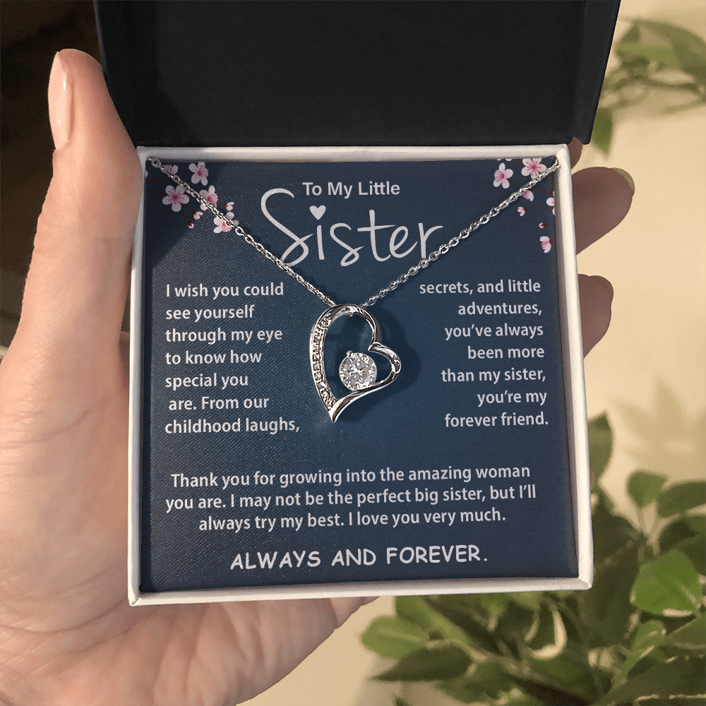 Big Sister and Little Sister - Love You Forever and Always - Necklace