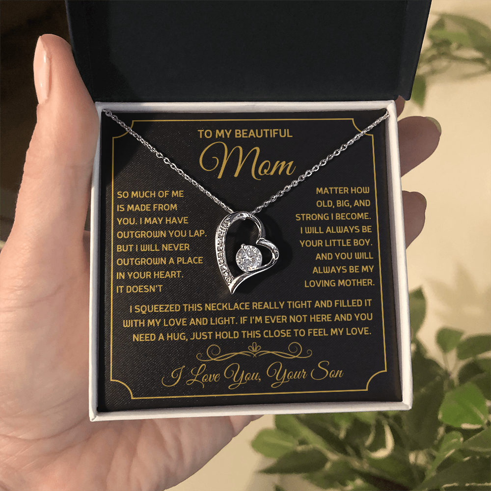 To My Beautiful Mom - You're My Universe! Forever Love Necklace