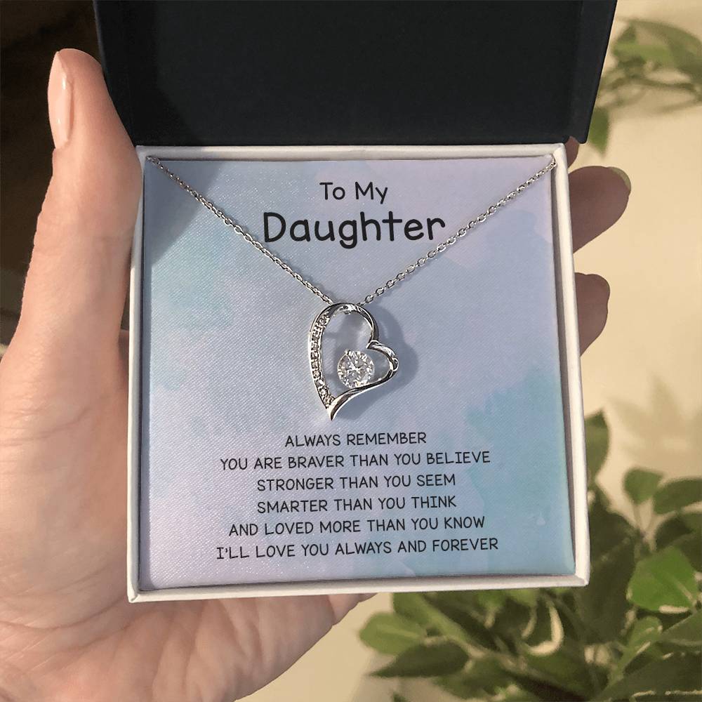 Daughter Gifts From Dad or Mom, To My Daughter Necklace, Forever love Necklace, Daughter Necklace, Gift For My Daughter, Birthday Gift, Christmas Gift To Daughter From Dad, Mam