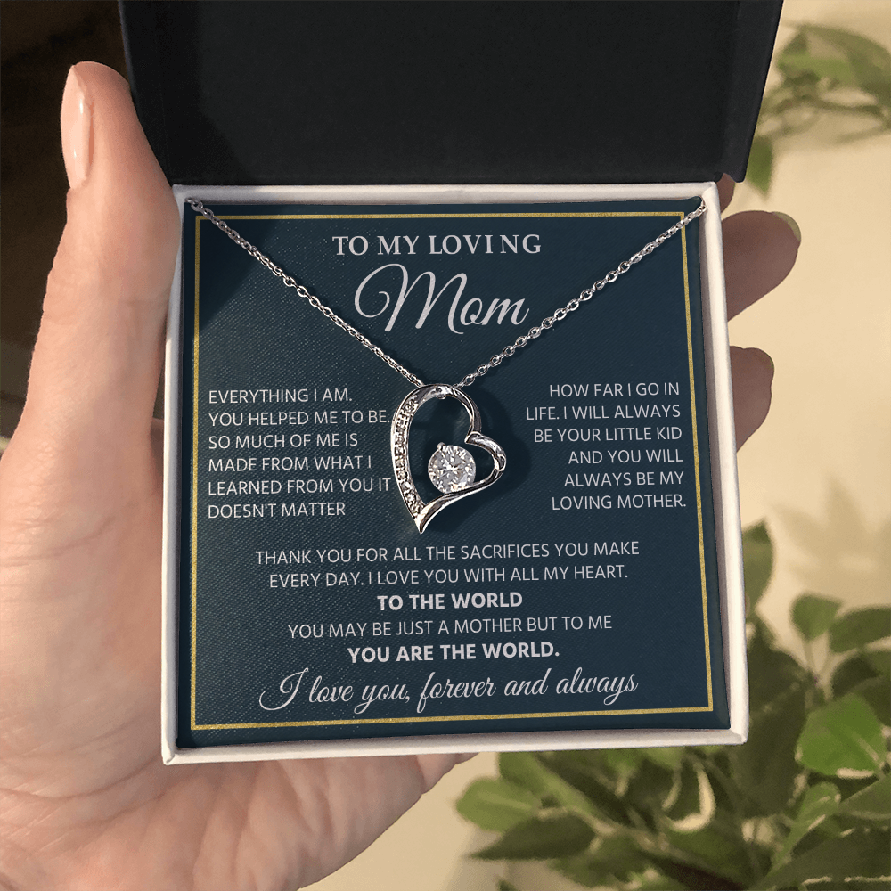 To My Mom - Thank You for Guiding Me Through All of This - Forever Love Necklace