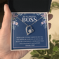 To My Wonderful Boss - Gift for Leader Necklace With Message Card