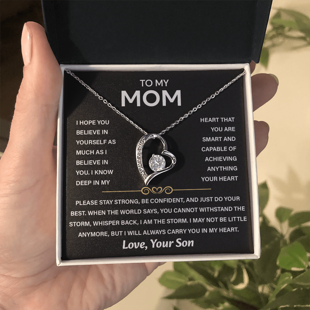 To My Beautiful Mom - My Best friend & the Best Mom Ever - Forever Love Necklace