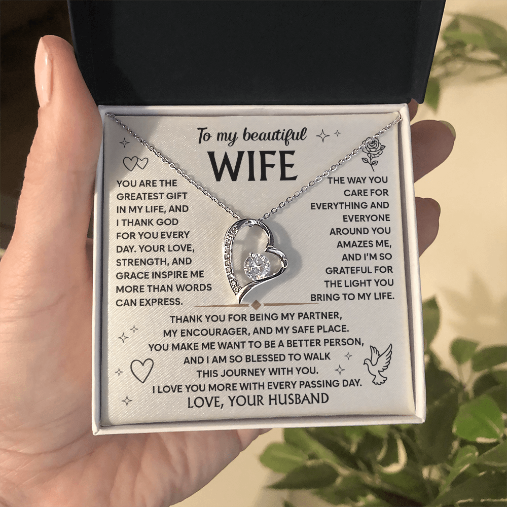 Wife Necklace From Husband to My Wife Soulmate Necklace for Women