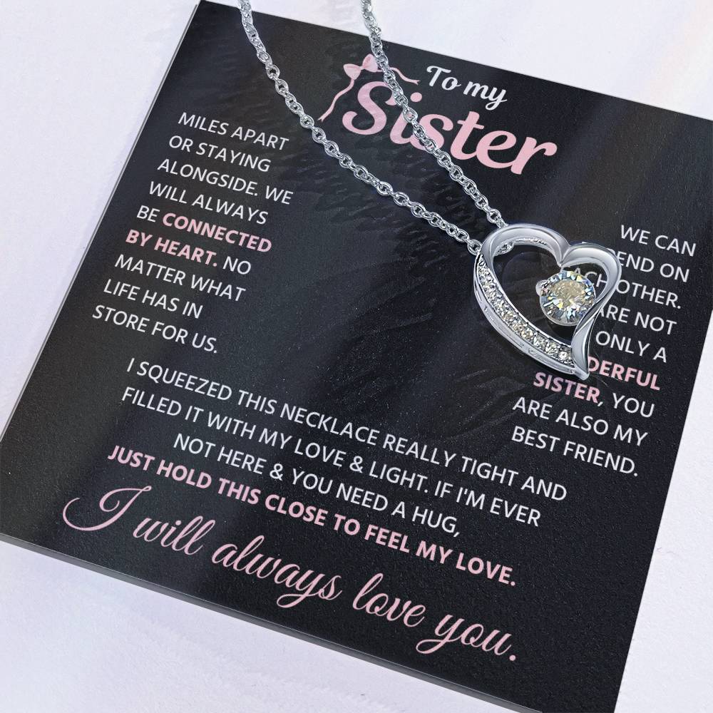Sister Necklace With Message Card Gift From Brother & Sister