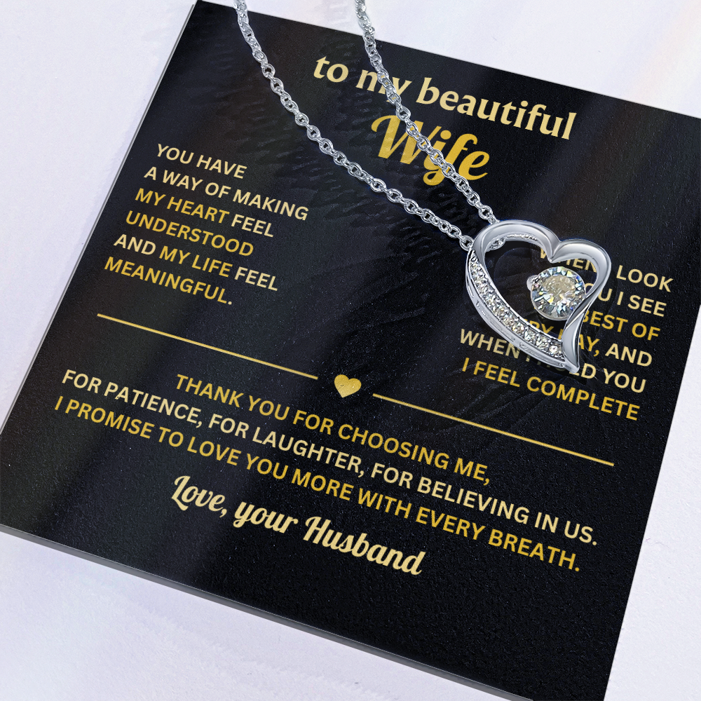 To My Wife - Falling in Love With You Was Beyond My Control - Necklace