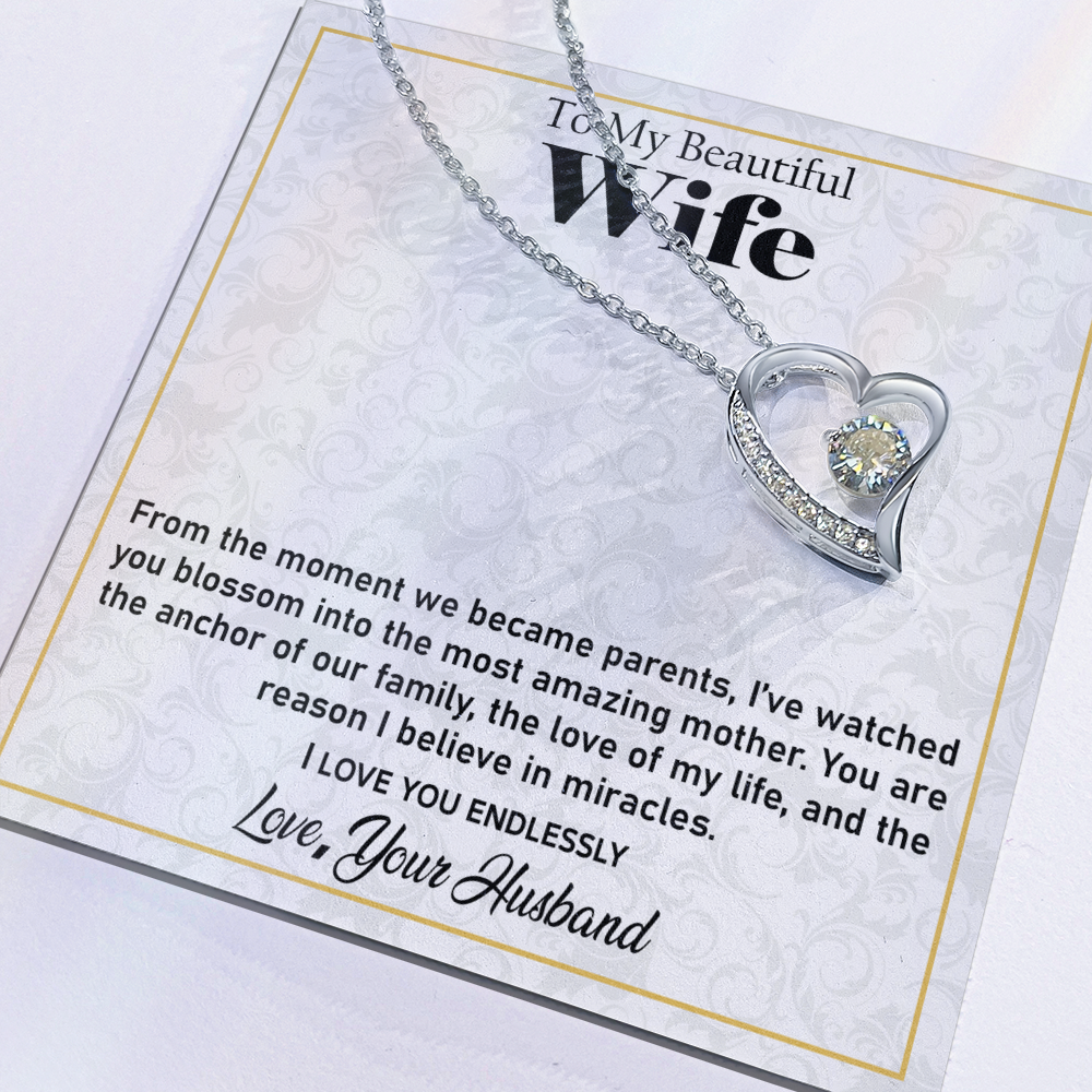 Forever Love Necklace for Wife – A Meaningful Jewelry Keepsake Honoring Her Strength and Love as a Mother