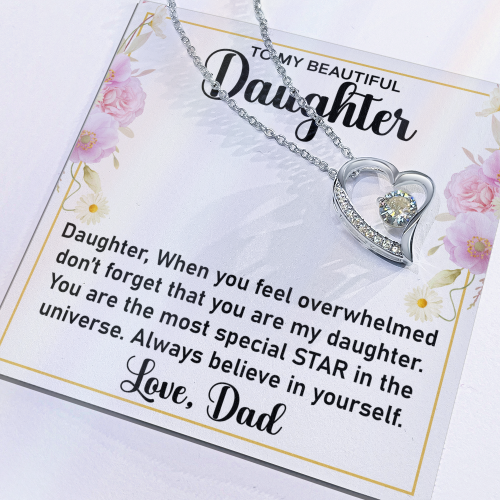 Forever Love Necklace – Timeless Jewelry for Daughter, A Heartfelt Gift from Mom