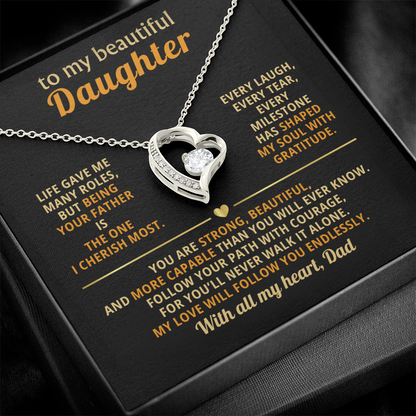 Daughter Necklace - Whenever You Feel Overwhelmed, Remember Whose Daughter You Are!