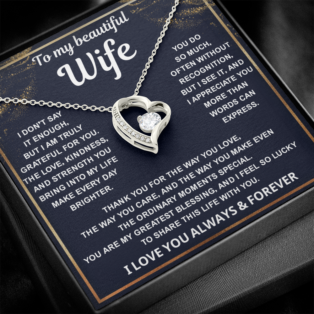 To My Amazing Wife – Every Beat of My Heart Whisper Your Name - Jewelry for Her