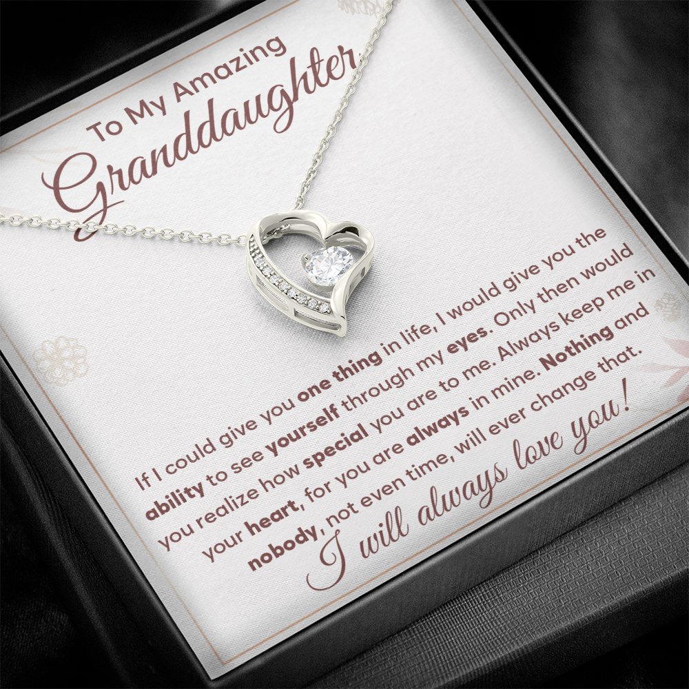 To My Amazing Granddaughter - Always Keep Me in Your Heart - Necklace