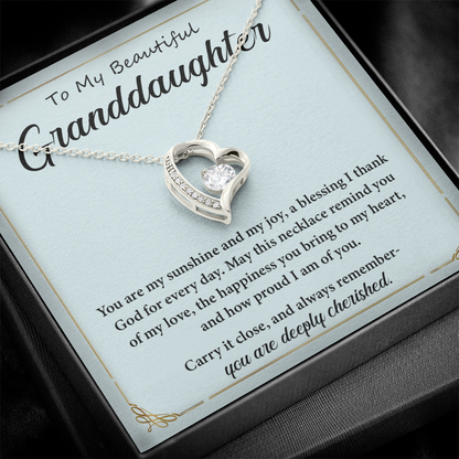 Necklace for Granddaughters- You Are My Sunshine and My Joy