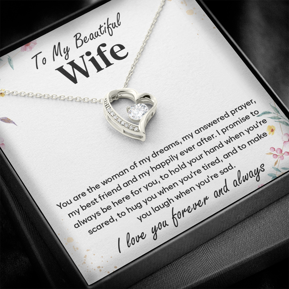 To My Beloved Wife – Thank You for Being My Wife - Forever Love Necklace