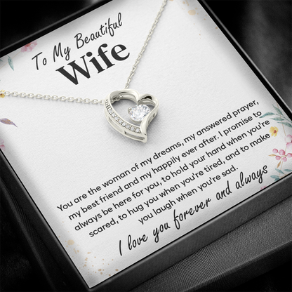 To My Beloved Wife – Thank You for Being My Wife - Forever Love Necklace