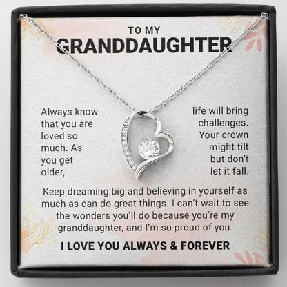 To My Granddaughter From Grandpa, Granddaughter Necklace Gift from Grandfather, Birthday, granddaughter wedding, granddaughter jewelry