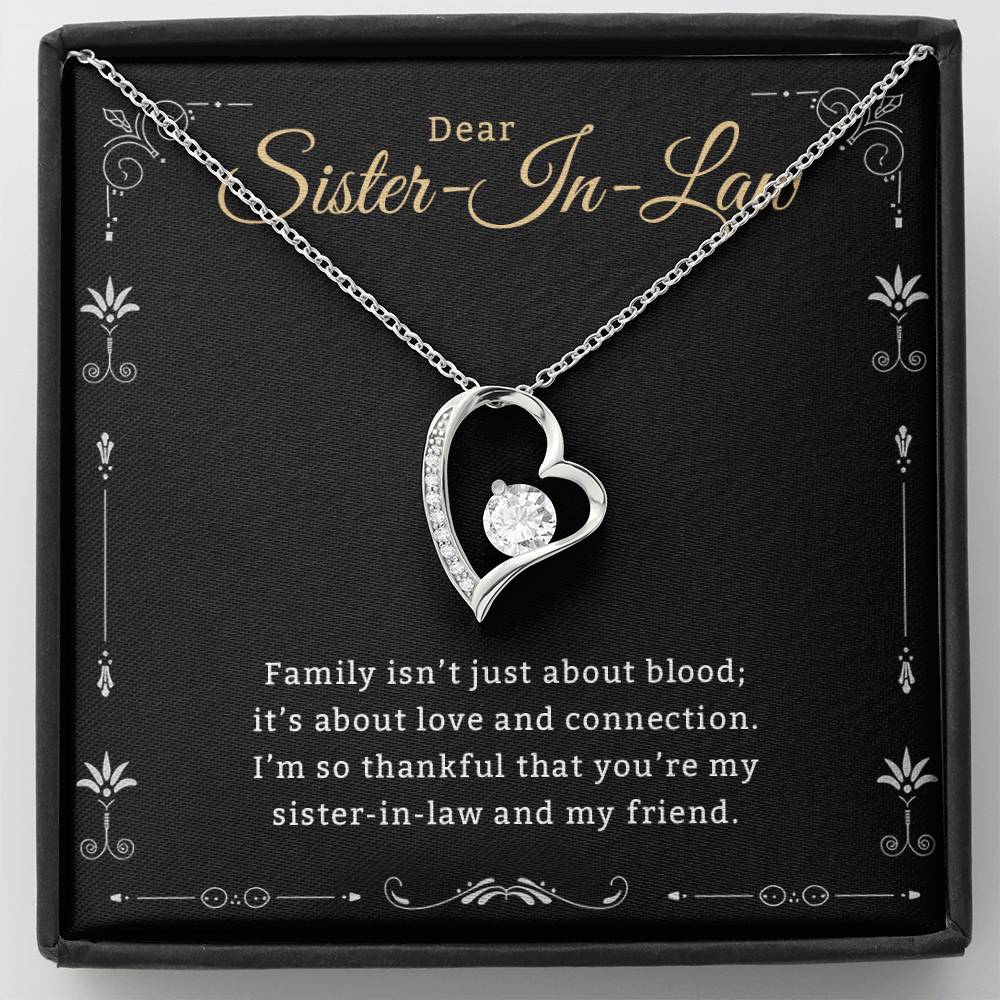 Forever Love Necklace for Women, Mothers Day Wedding Christmas Birthday Gifts for Sister In Law