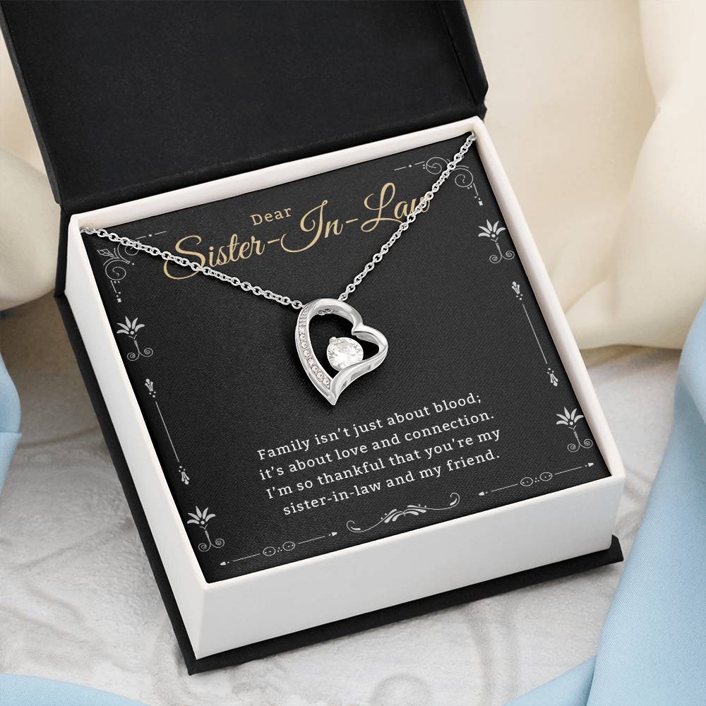 Forever Love Necklace for Women, Mothers Day Wedding Christmas Birthday Gifts for Sister In Law