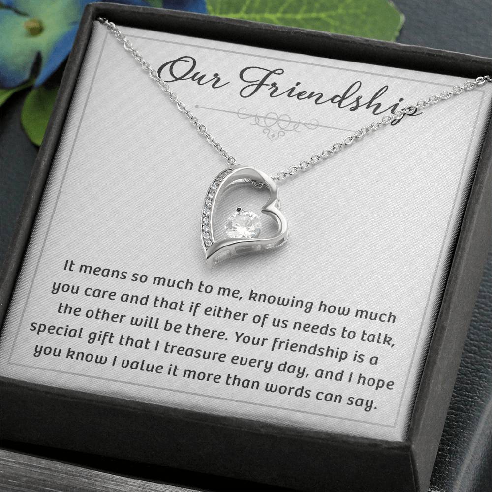 Sterling Silver Open Heart Best Friend Necklace - Meaningful Jewelry Gift for Her - Perfect for BFFs, Friendship Moments & Special Occasions