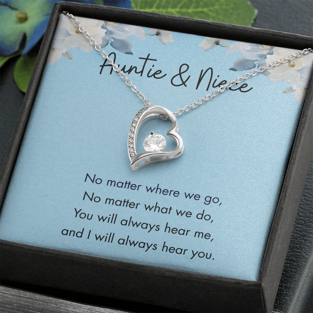Aunt Niece Necklace - Gift for Aunt, Jewelry Present for Niece From Auntie