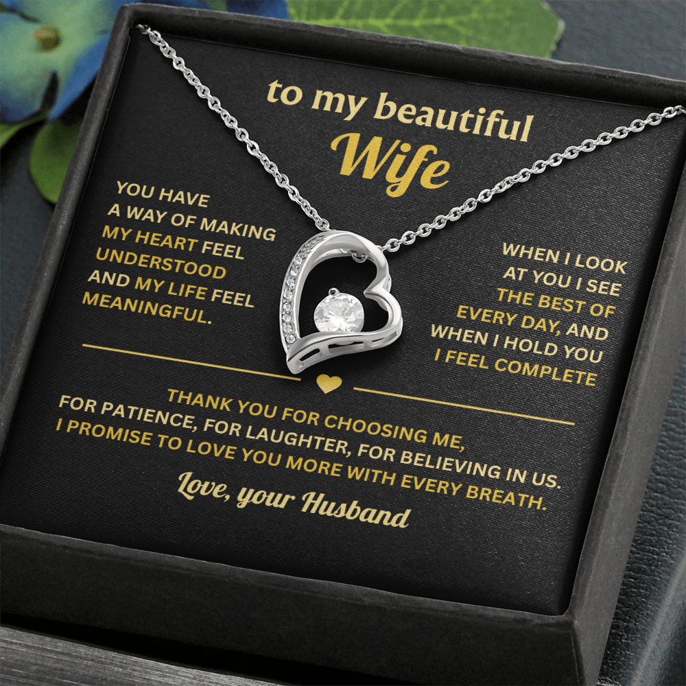 To My Wife - Falling in Love With You Was Beyond My Control - Necklace