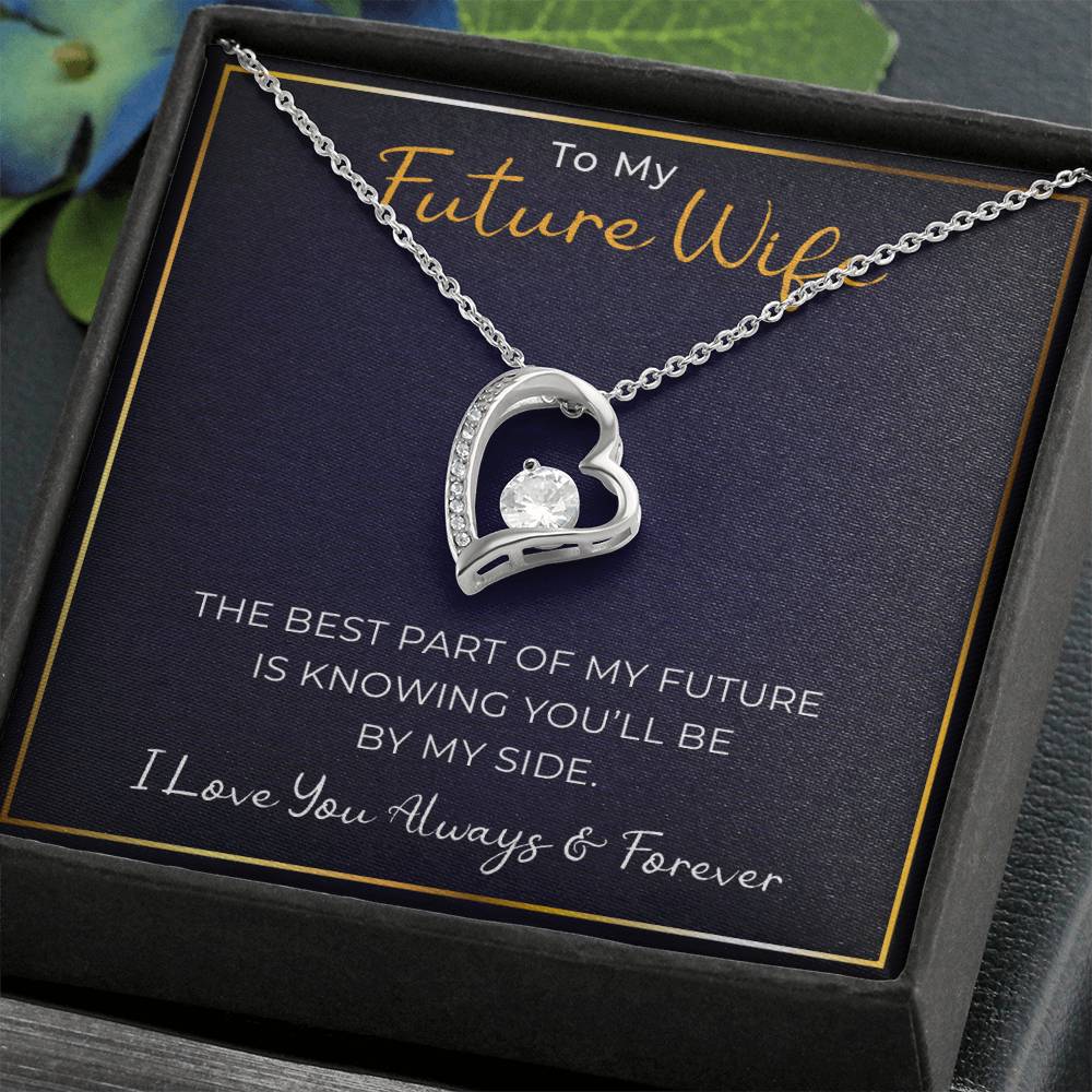 The Best Part of My Future Necklace for Future Wife with Heartfelt Message – A Gift of Love and Commitment for Valentine's, Anniversary, or Birthday