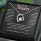Sister Necklace With Message Card Gift From Brother & Sister