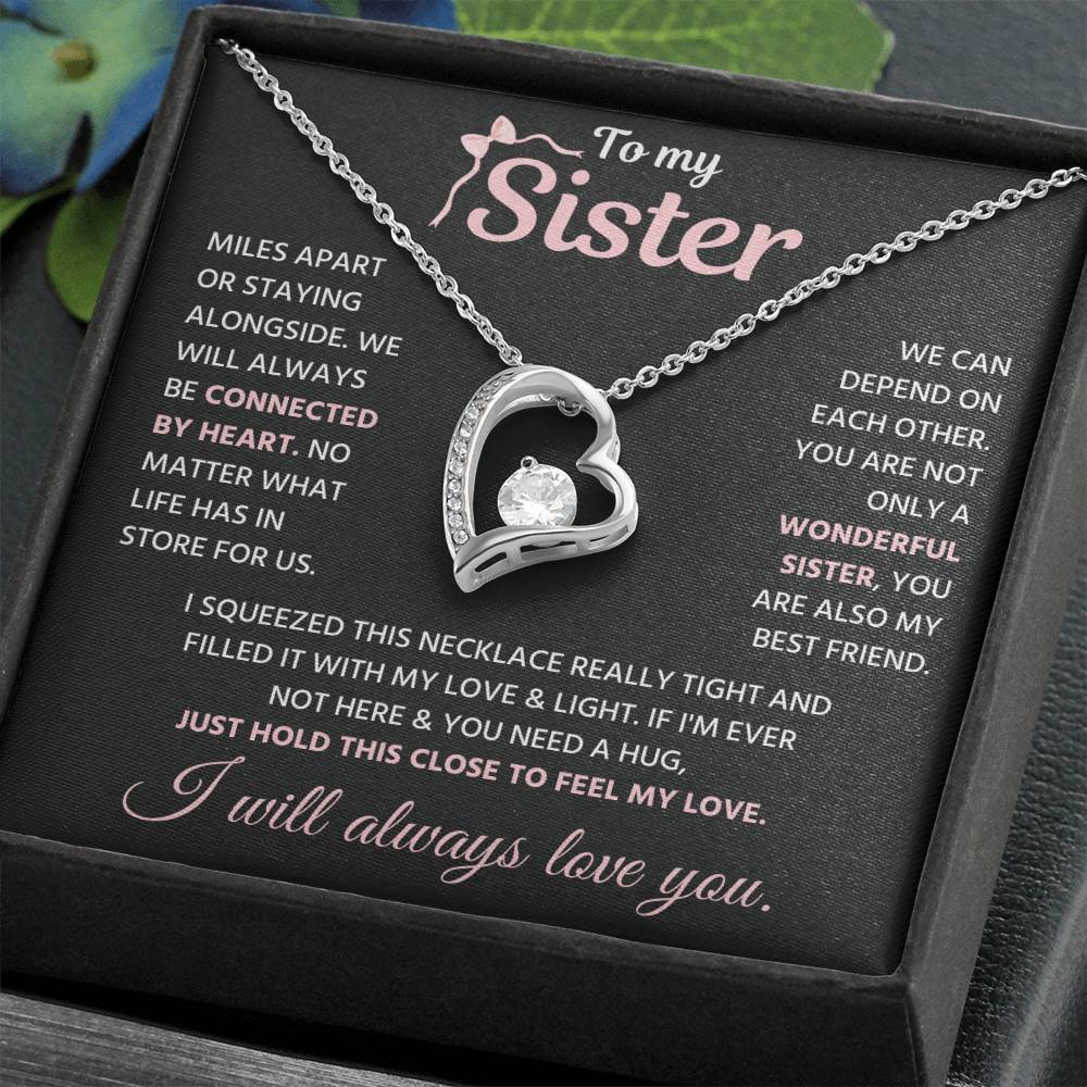 Sister Necklace With Message Card Gift From Brother & Sister