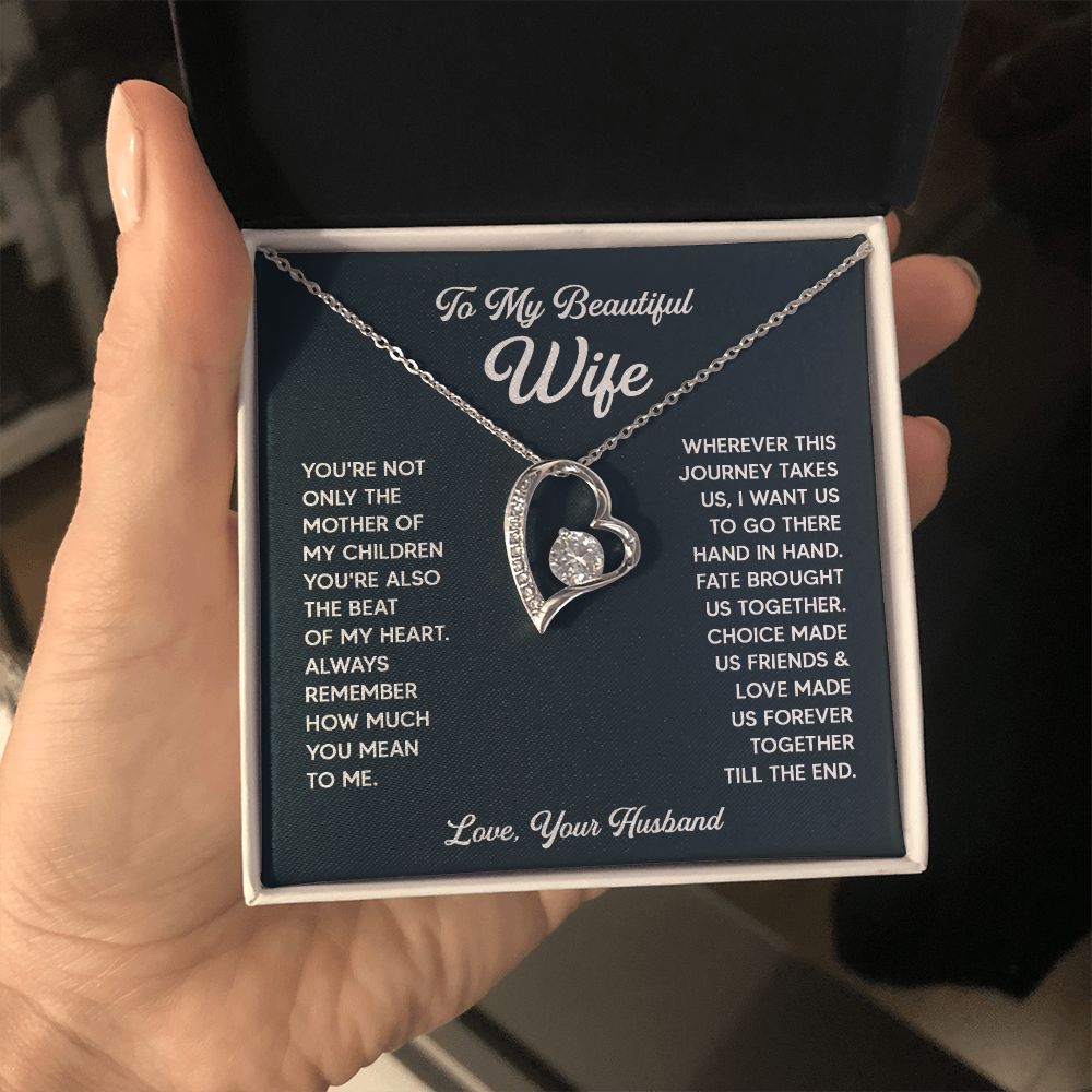 To my wife heart on sale necklace