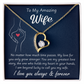 To My Wonderful Wife –  My Every Tomorrow is Beautiful Because of You - Necklace