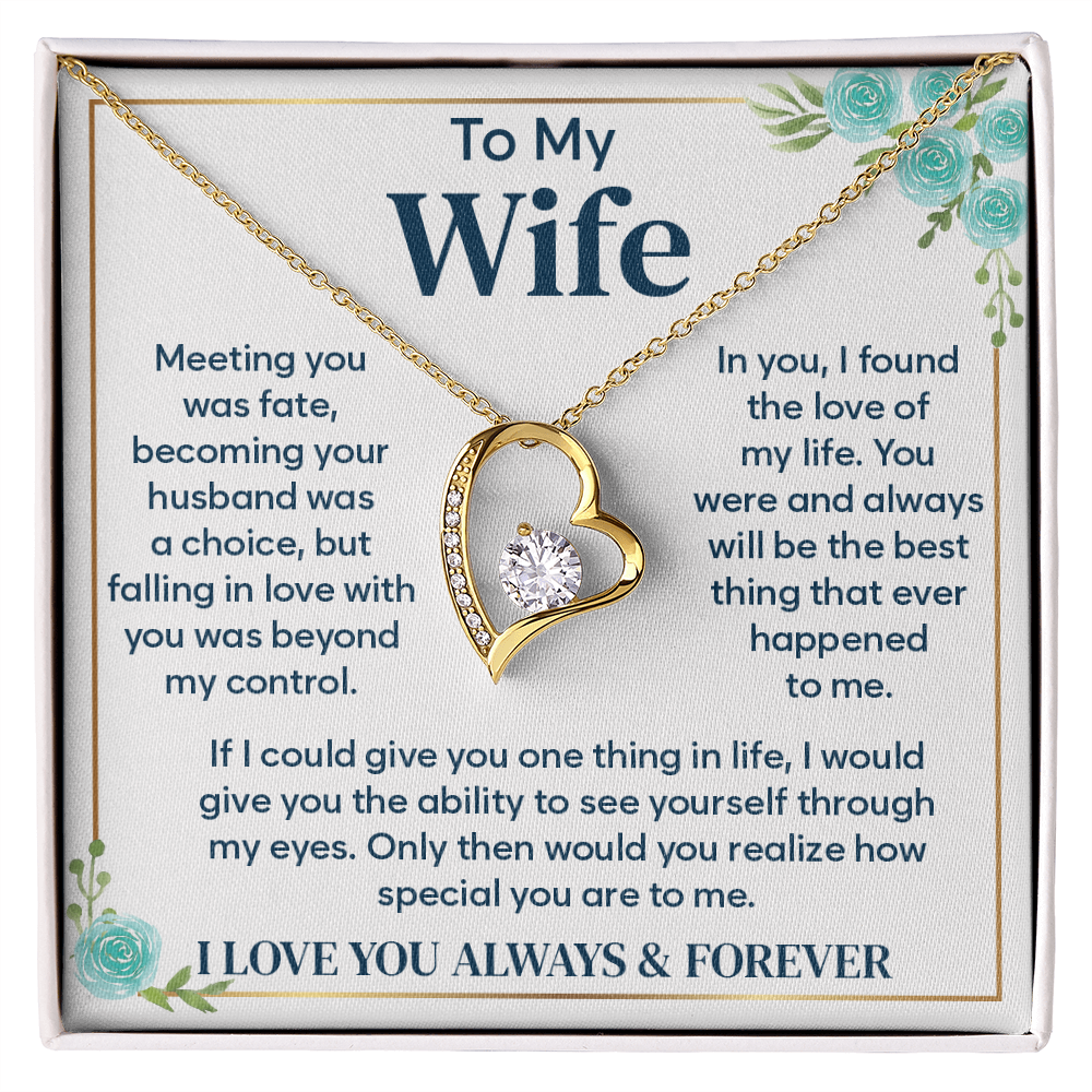To My Wife Necklace From Husband With Heartfelt Message & Elegant Box