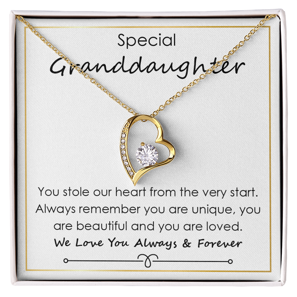 To My Beautiful Granddaughter Necklace From Grandma Grandmom