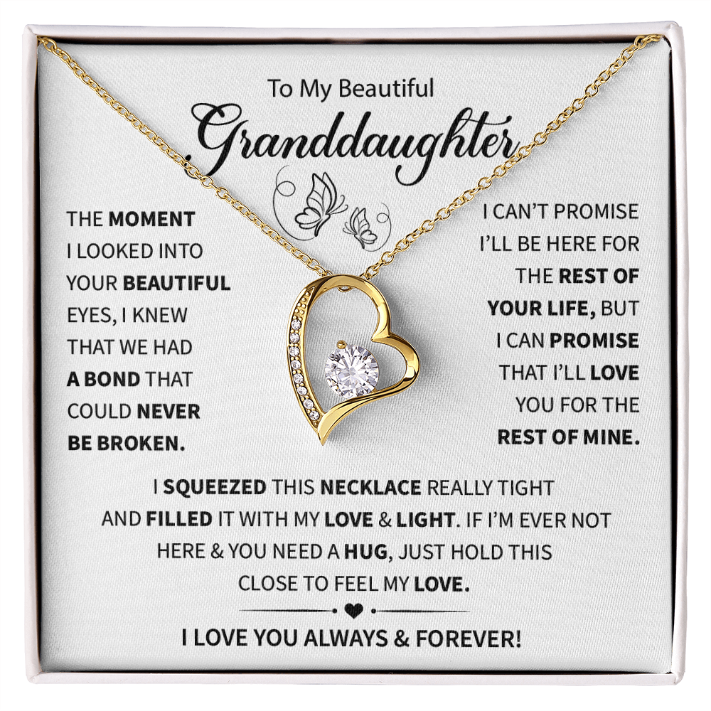 Forever Love Knot Necklace Gift For My Beautiful Granddaughter