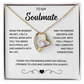 Valentine Gifts for Wife from Husband, Soulmate Necklace with Heartfelt Message Card & Box