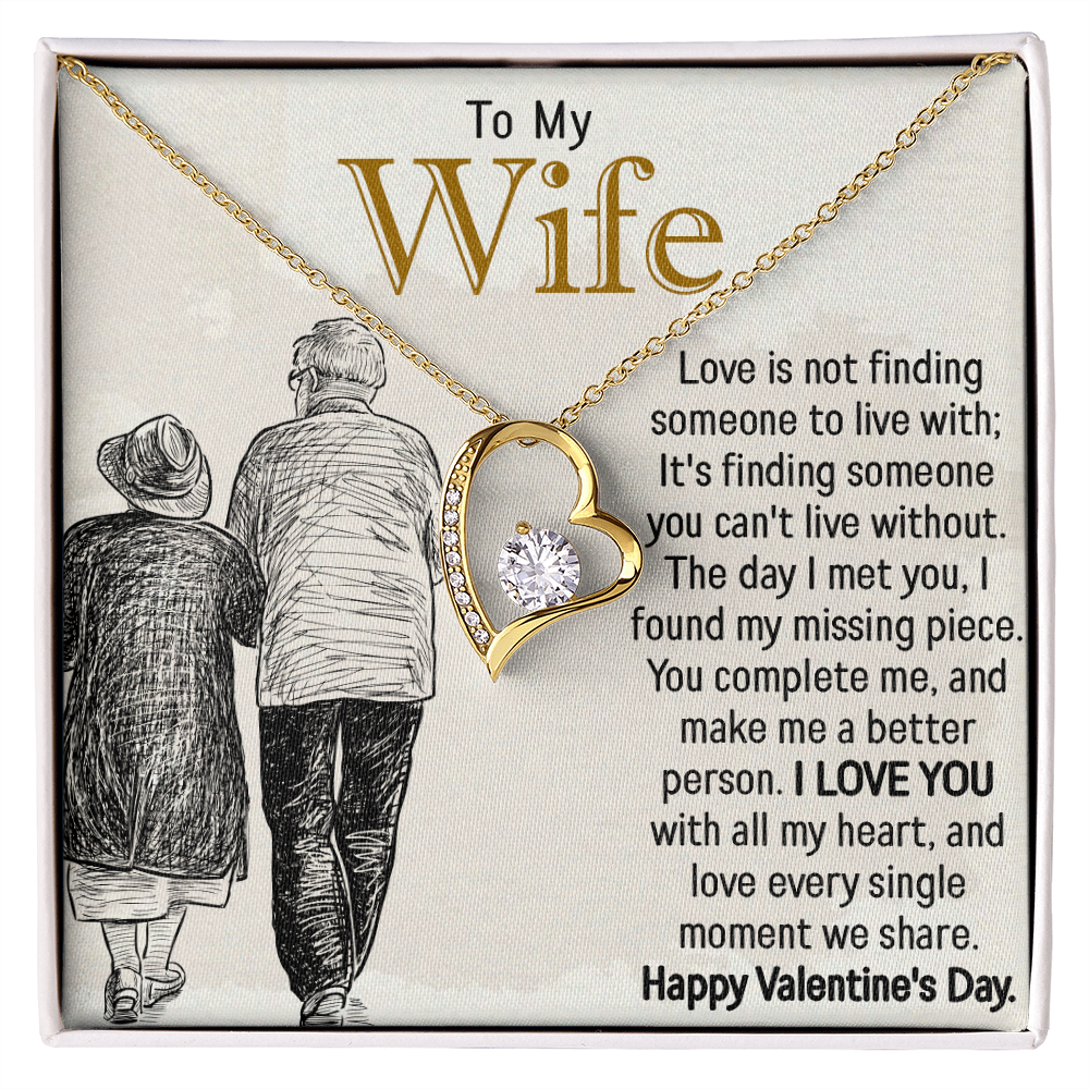 To My Wife – Forever Love Necklace, Romantic Valentine's Day Gift, Symbol of Love and Devotion